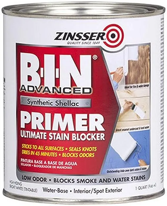 Zinsser 271009 Bin Synthetic Shellac Primer, White