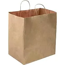 orange river 200 Count 14"x10"x15.75" Brown Kraft Paper Bags with Twisted Handles for Take-Out, Wedding, Party Favor, Thank You, and More, Kraft-Colored Economy Gift Bags