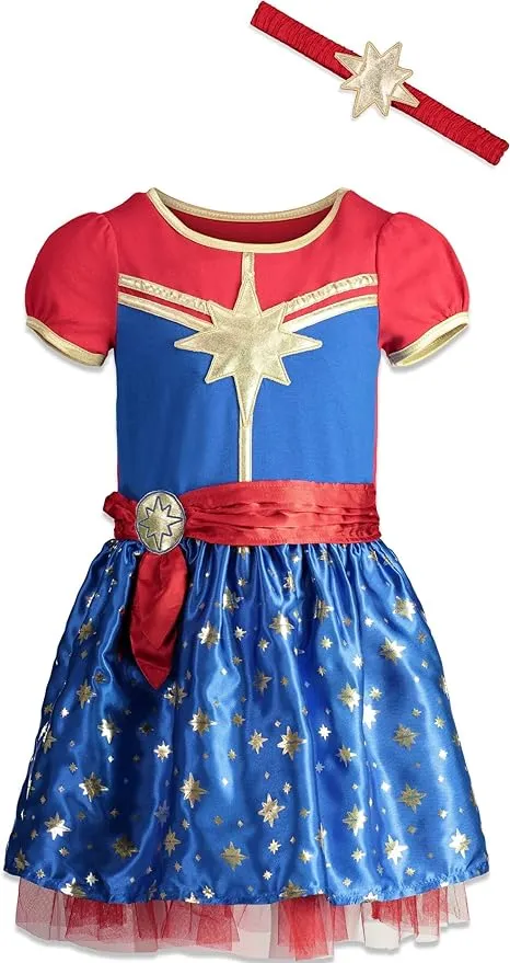 Marvel Captain Marvel Baby Girls Costume Short Sleeve Dress Superhero 12 Months