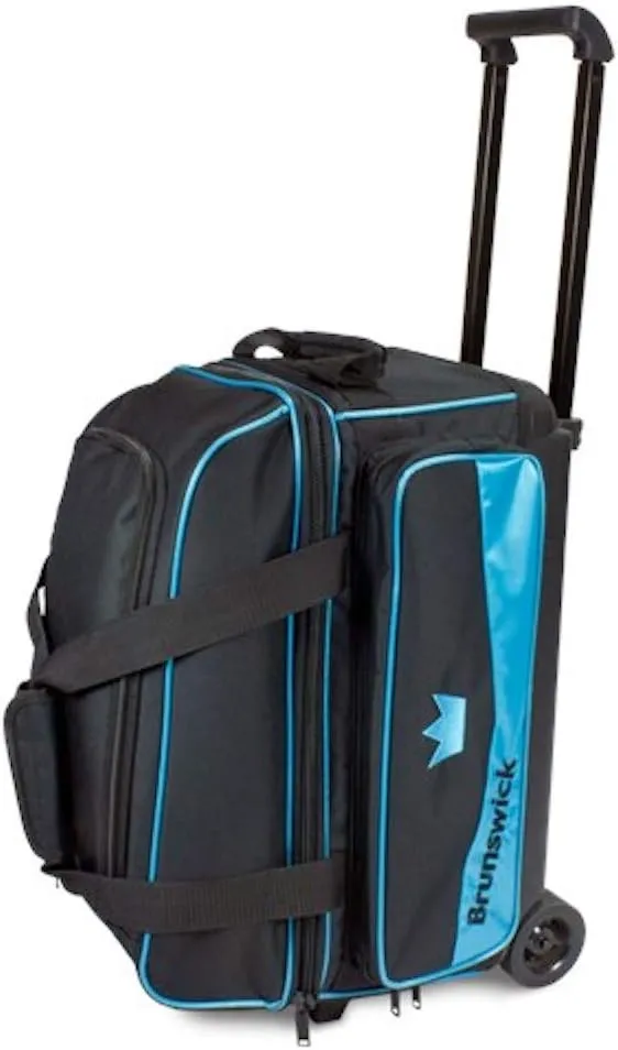 Brunswick Zone Double Roller Bowling Bag - Sky Blue