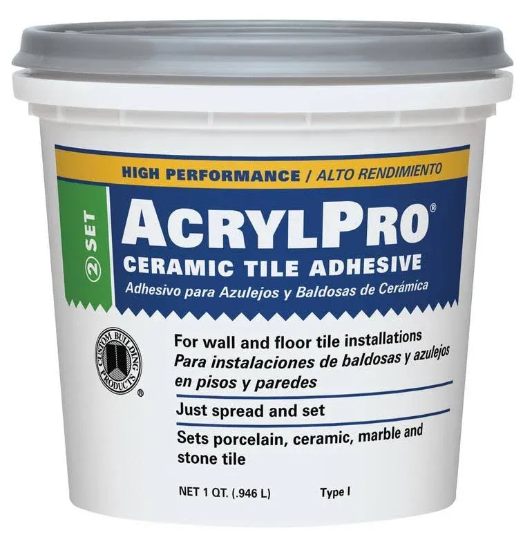 Custom Building AcrylPro Ceramic Tile Adhesive - 1 gal tub