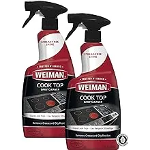 Weiman Cooktop Cleaner for Daily Use (2 Pack) Streak Free, Residue Free, Non-Abrasive Formula - 22 Ounce