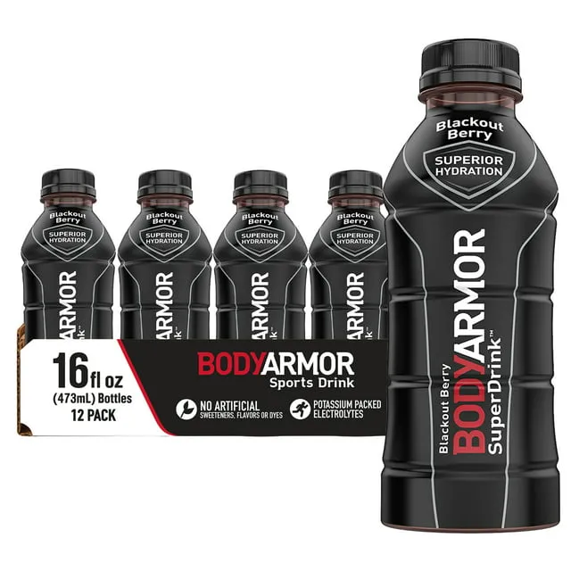 BODYARMOR Sports Drink, Blackout Berry, 16 Fl. Oz., 12 count