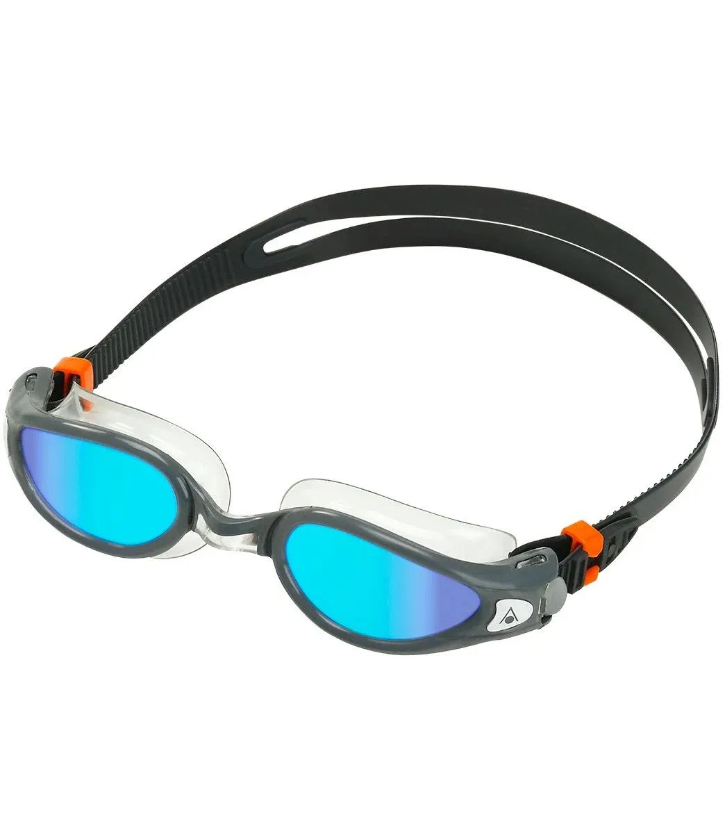 Aquasphere Kaiman Exo Swim Goggle - Grey /Blue Titanium Mirrored Lens