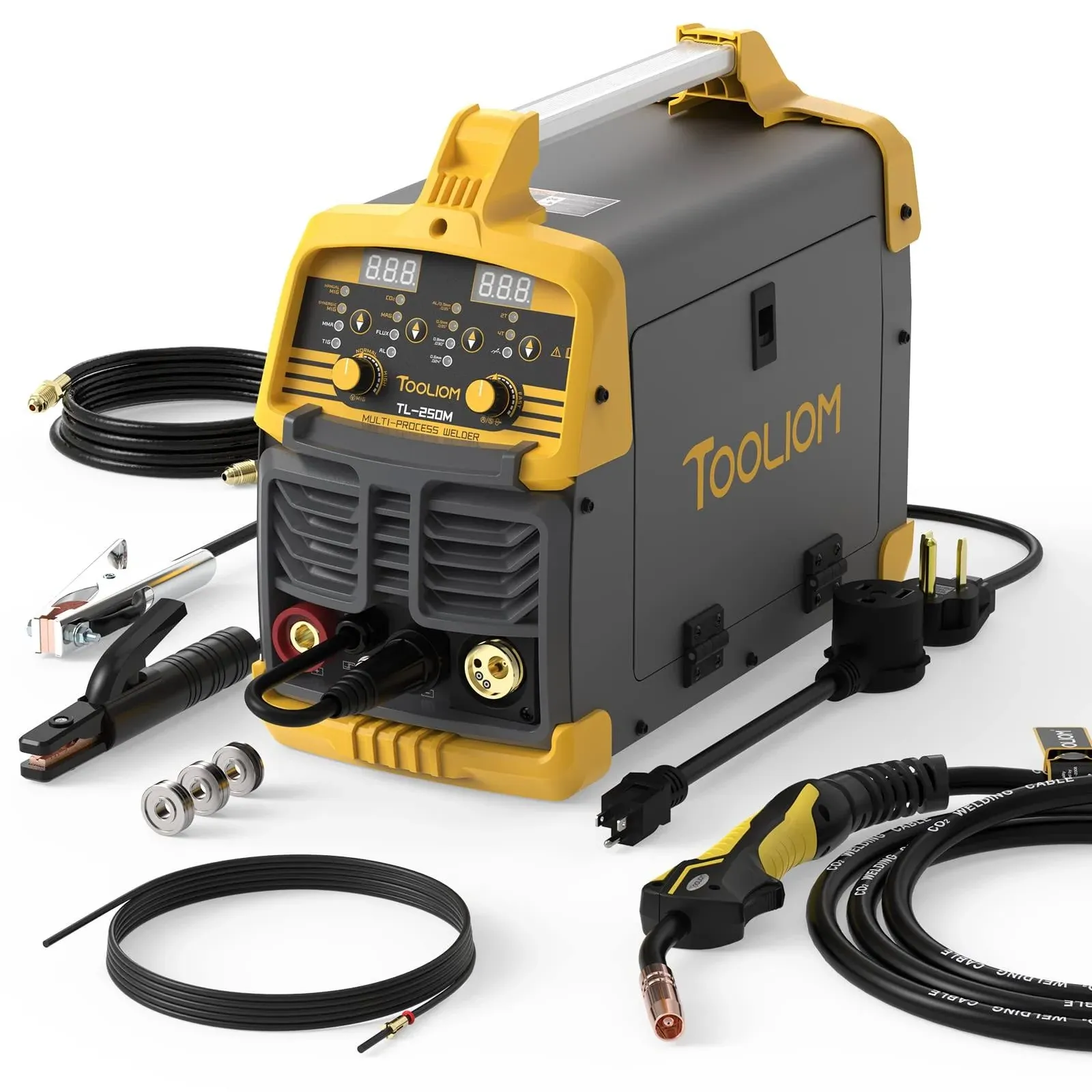 TOOLIOM Aluminum MIG Welder 250A 110V/220V Dual Voltage MIG/Lift TIG/Stick 3 in 1 Welding Machine