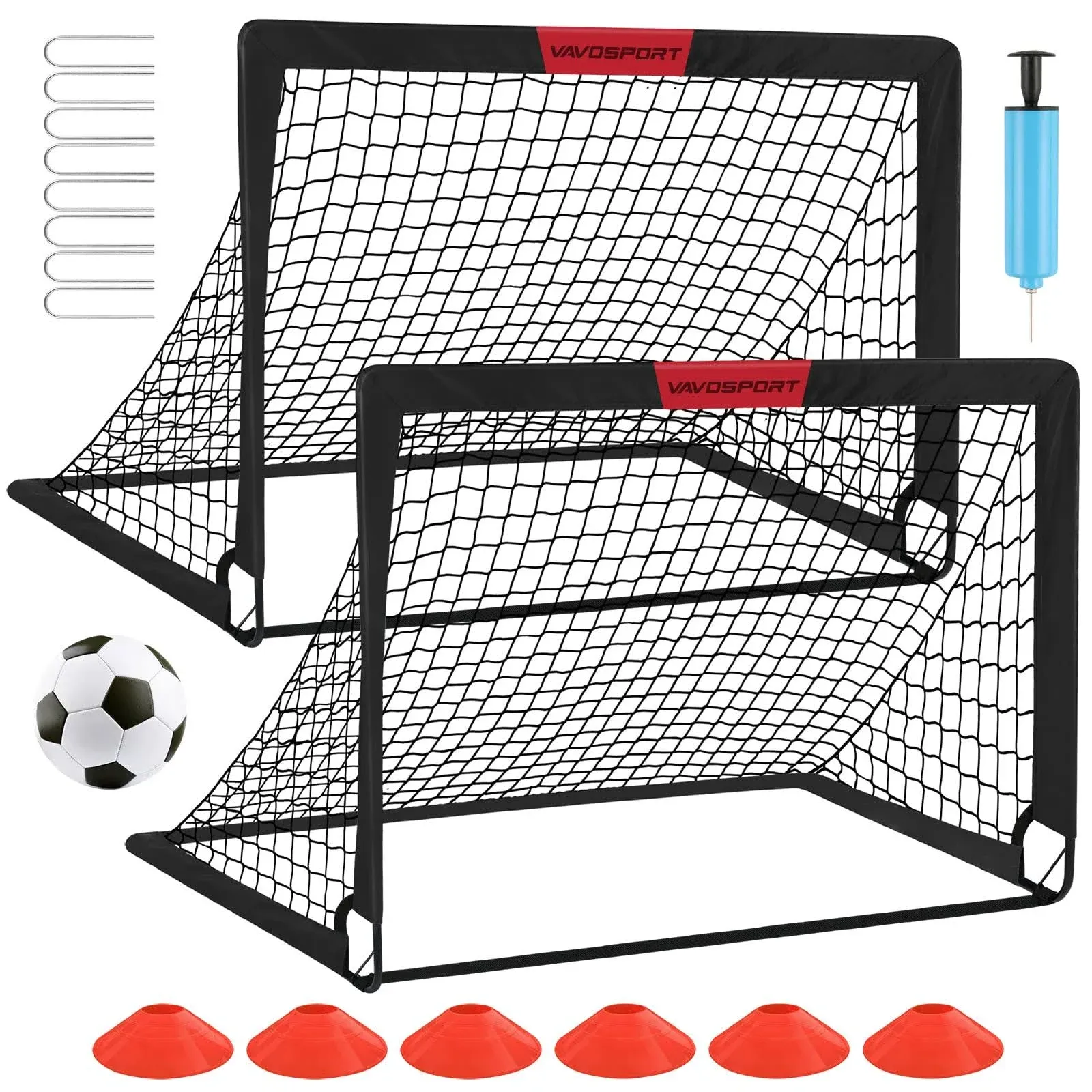 Kids Soccer Goals for Backyard Set - 2 of 4&#039; x 3&#039; Portable  Assorted Colors 