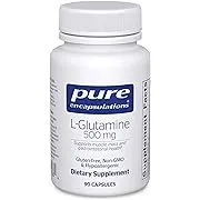 Pure Encapsulations L-Glutamine 500 mg - Supplement for Immune and Digestive Support, Gut Health and Lining, Metabolism, and Muscle Support* - with Free-Form L-Glutamine - 90 Capsules