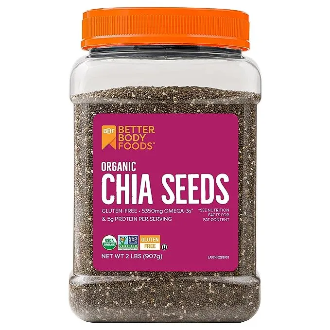 BetterBody Foods Organic Black Chia Seeds - 2lb