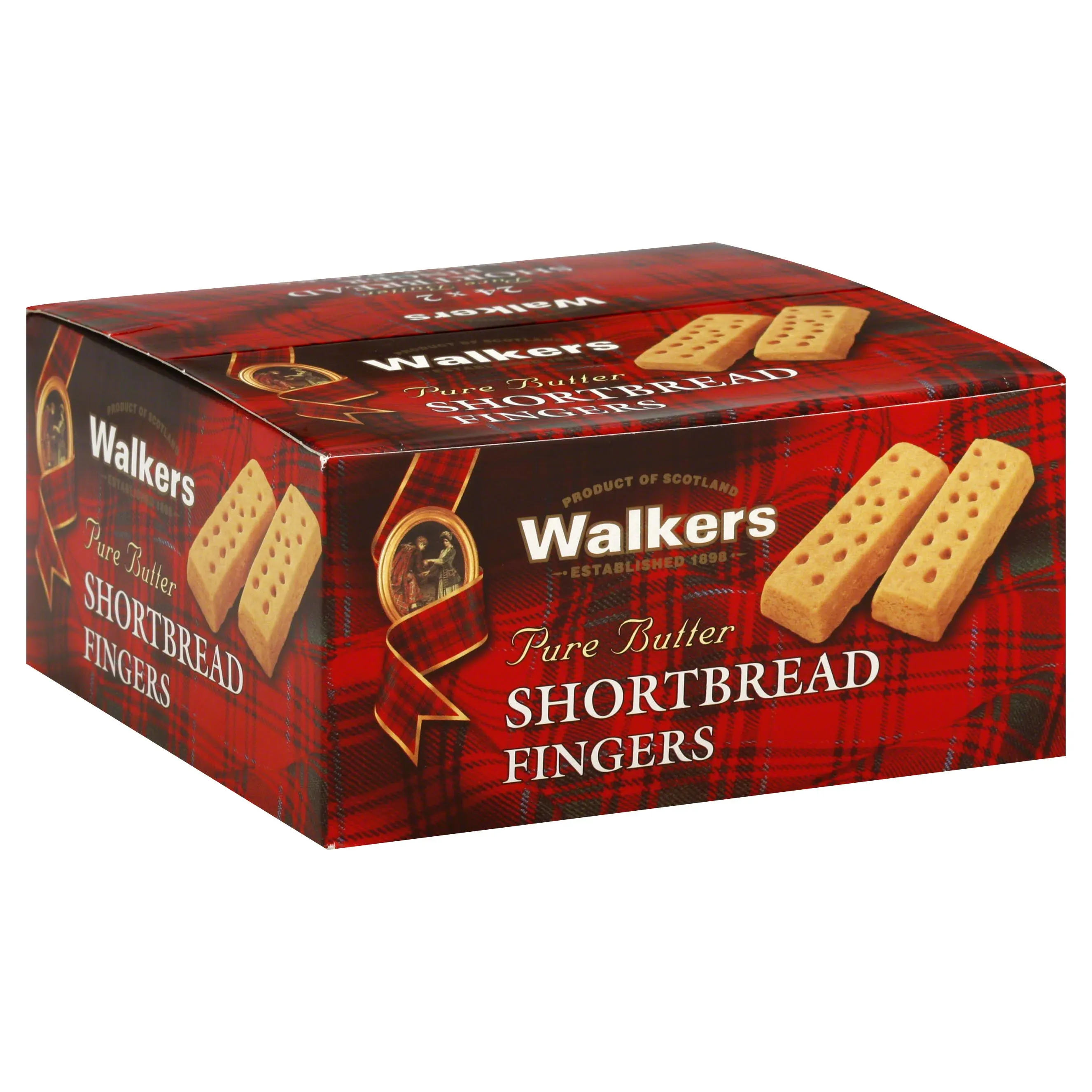 Walker’s All-Butter Shortbread Fingers - 2-Count Snack Packs (Pack of 24) - Authentic Shortbread Cookies from Scotland