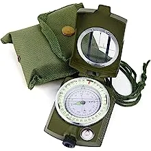 Sportneer Compass Hiking Survival | Lensatic Military Sighting Orienteering Compass | Backpacking Navigation Compass | Boy Scout Compass for Kids | Professional Compass for Hiking Camping Hunting