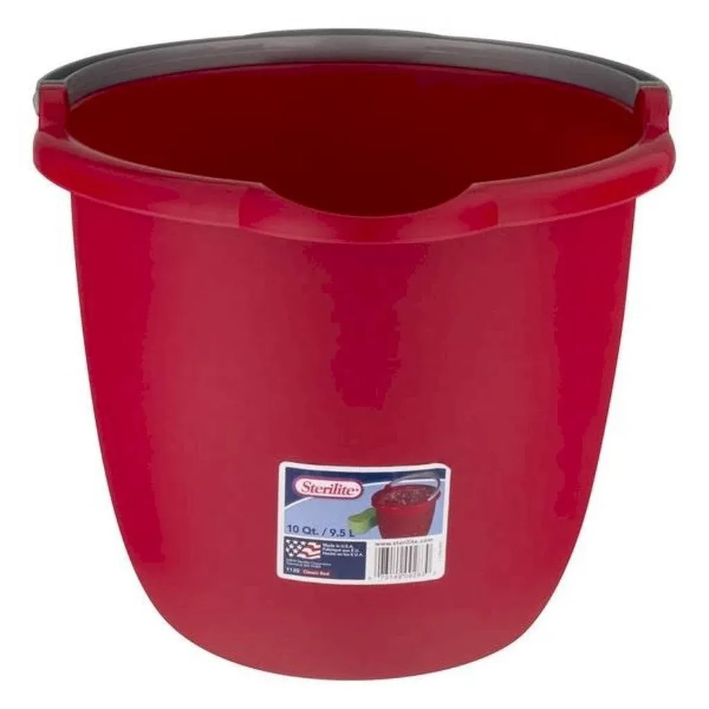 Sterilite 11205812 10 Quart Red Spout Pail