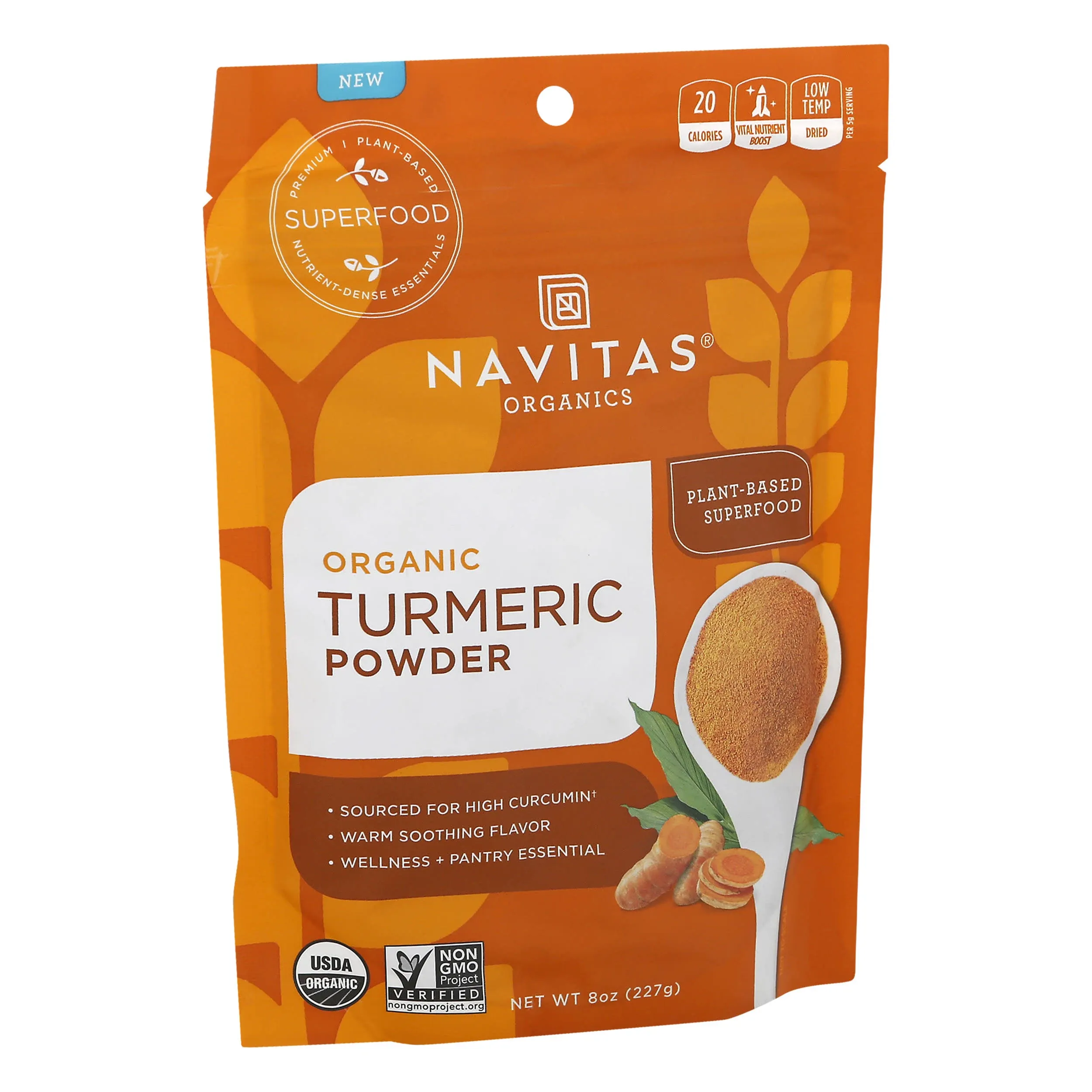 Turmeric Powder, 8 oz. Bag, 45 Servings — Organic, Non-GMO, Gluten-Free…