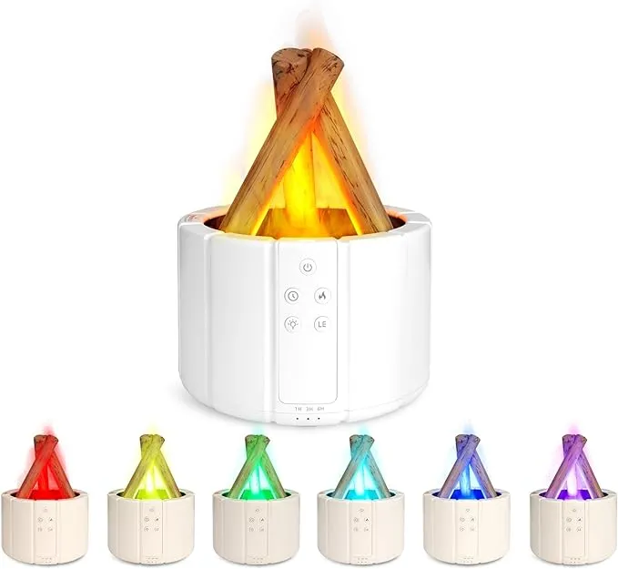 Flame Diffuser Humidifier 7 Flame Colors,Essenti<wbr/>al Oil Aroma Therapy Diffuser wi