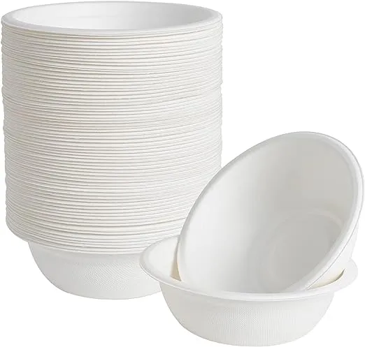 ECOLipak 150 Pack 12 oz Paper Bowls, Disposable Compostable Bowls Heavy-Duty, Biodegradable Soup Bowls Made of Natural Bagasse, Eco-Friendly Sugarcane Bowls for Salad, Dessert, Milk, CerealsECOLipak 150 Pack 12 oz Paper Bowls, Disposable Co…