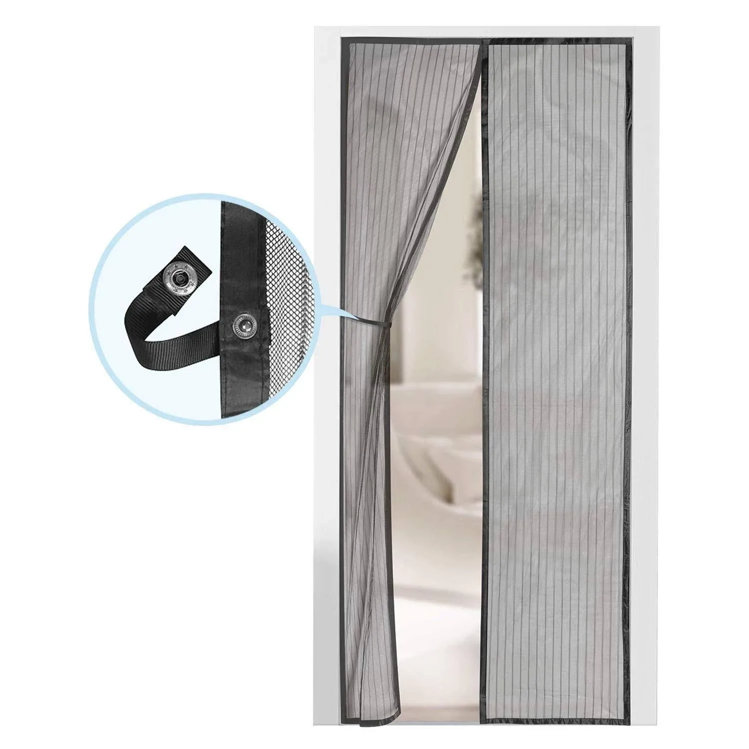 AUGO Magnetic Screen Door - Self Sealing Heavy Duty Hands Free Mesh Partition...