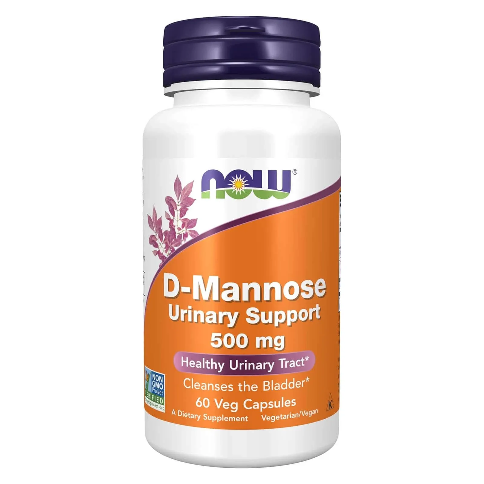 Now - D-Mannose 500 mg - 60 Veg Capsules