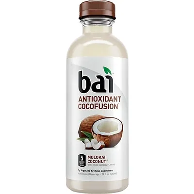 Bai Cocofusion Antioxidant Infused Beverage, Molokai Coconut, 18 fl oz, 12 Count