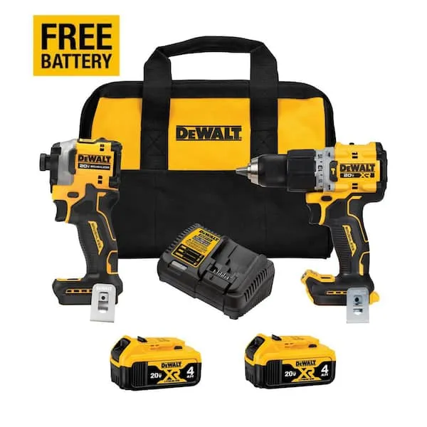 DEWALT DCK2050M2 20V MAX XR Cordless Hammer Drill / Impact Driver Combo Kit