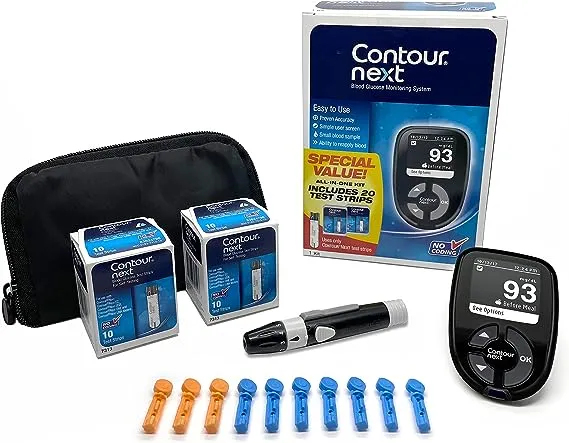 CONTOUR NEXT Blood Glucose Monitoring System – All-In-One Kit for Diabetes