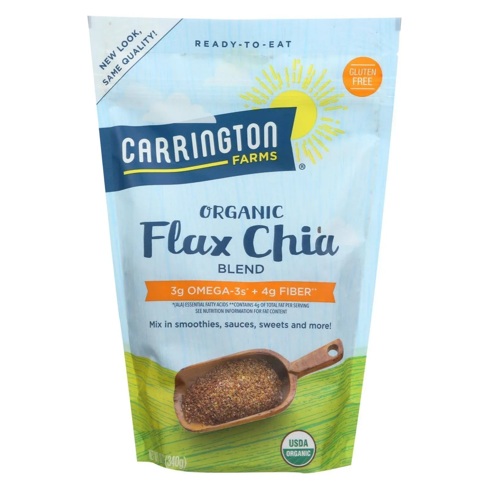 Carrington Farms Flax Chia Blend, Organic - 12 oz