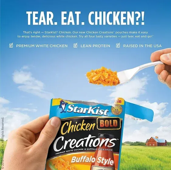 Starkist Chicken Creations Chicken, Premium White, Buffalo Style, Bold, in Sauce