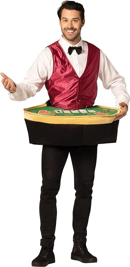 Rasta Imposta Poker Dealer with Table Halloween Costume, Adult One Size