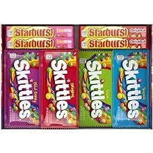 Skittles & Starburst Variety Pack Full Size Chewy Candy Assortment, 62.79 oz, 30 Count