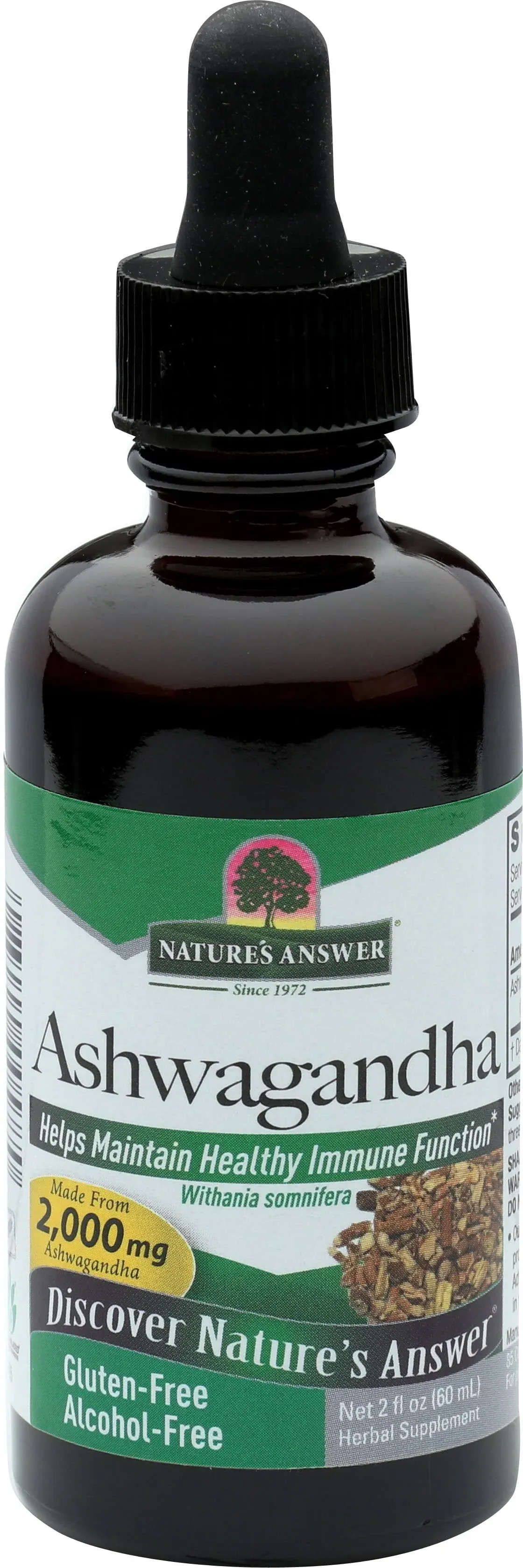 Nature's Answer Ashwagandha, Fluid Extract, Whole Plant, 2,000 mg - 2 fl oz