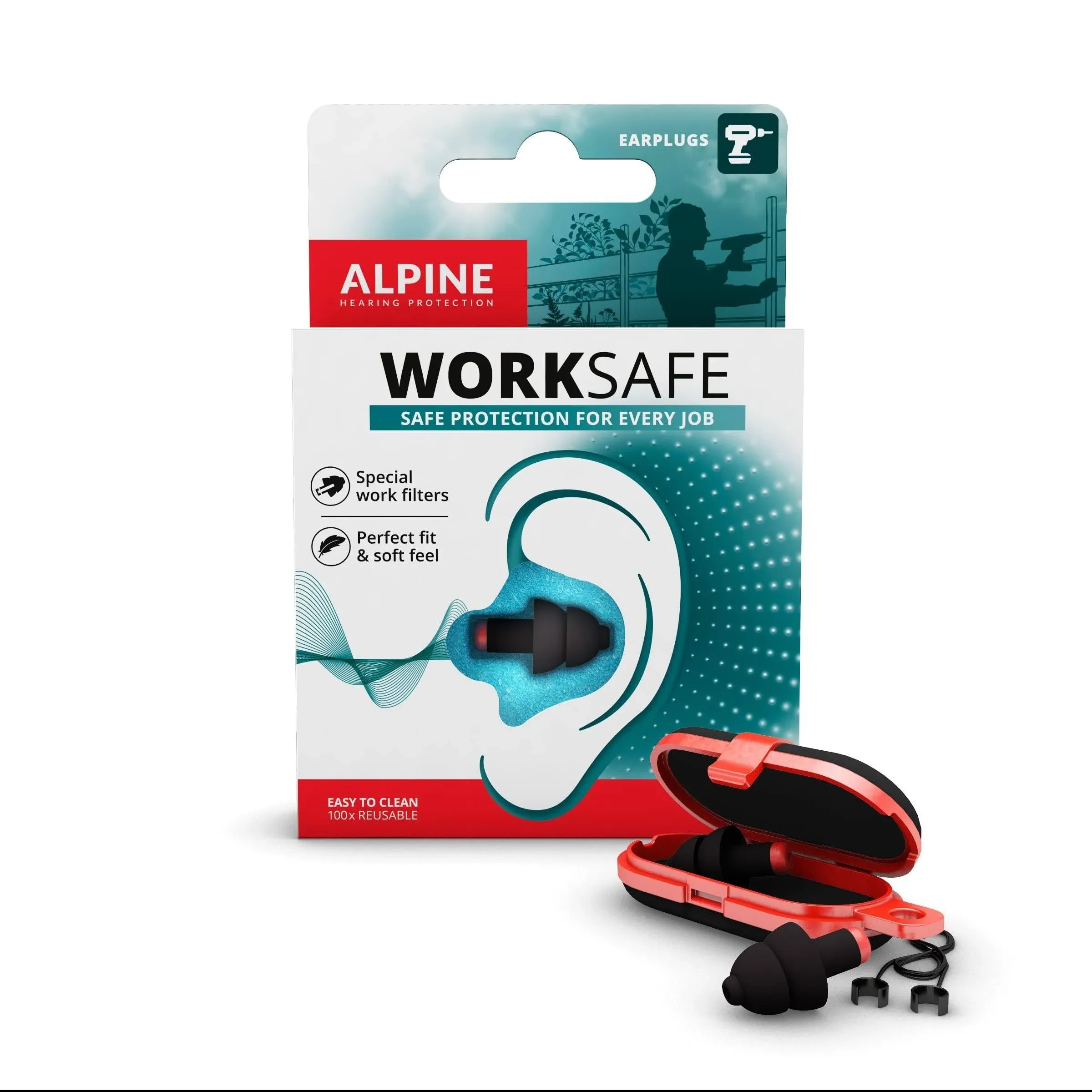 Alpine WorkSafe Work Earplugs DIY Silence Silent Earplugs Noise Ear Plugs New  | eBay