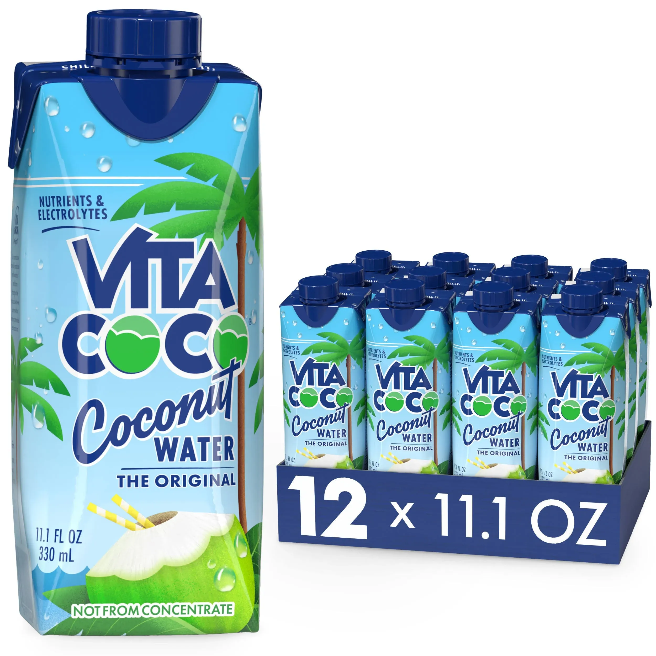 Vita Coco Coconut Water, Original, 11.1 Fl Oz, 18 Count