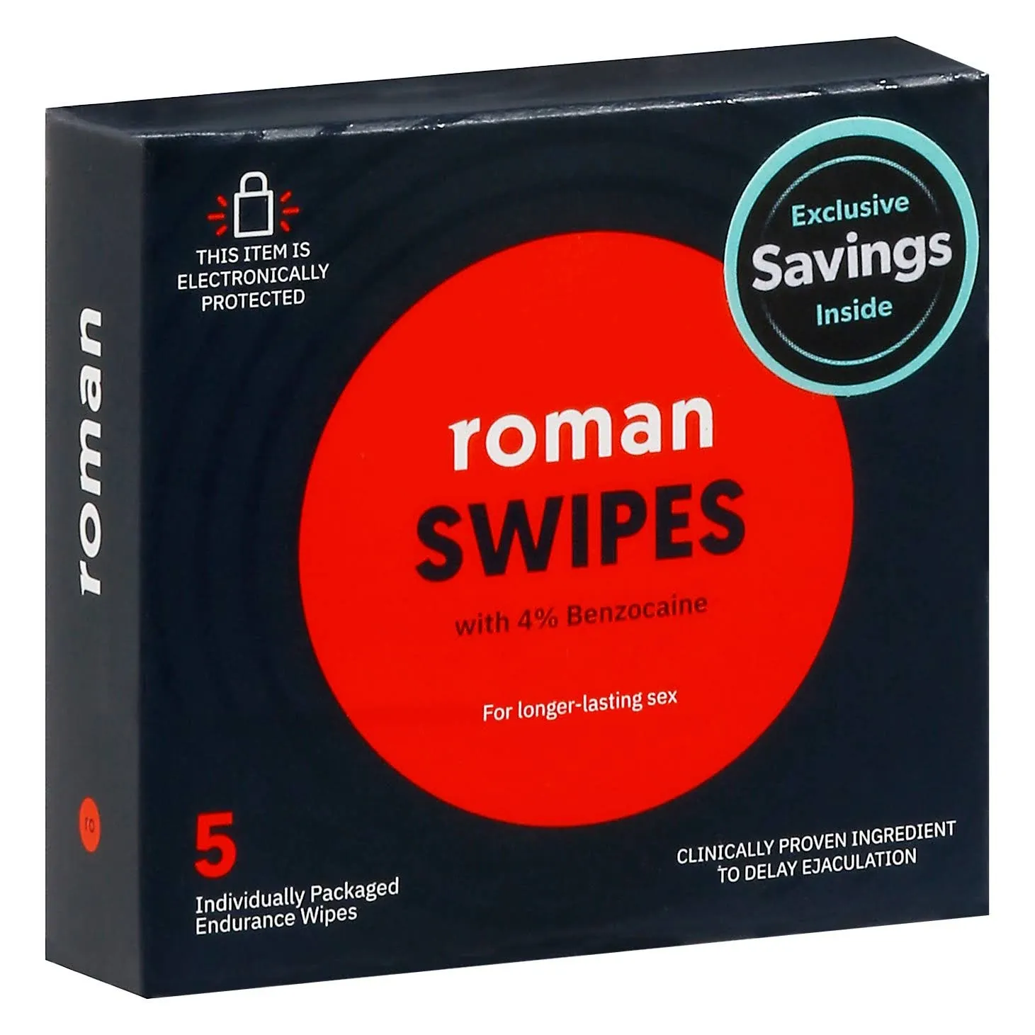 Roman Endurance Wipes, Swipes - 5 wipes