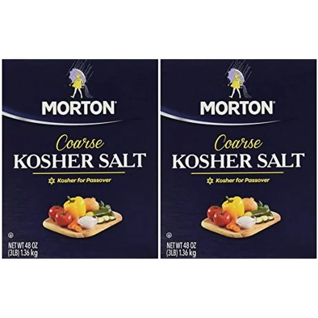 Morton Kosher Salt, Coarse - 48 oz