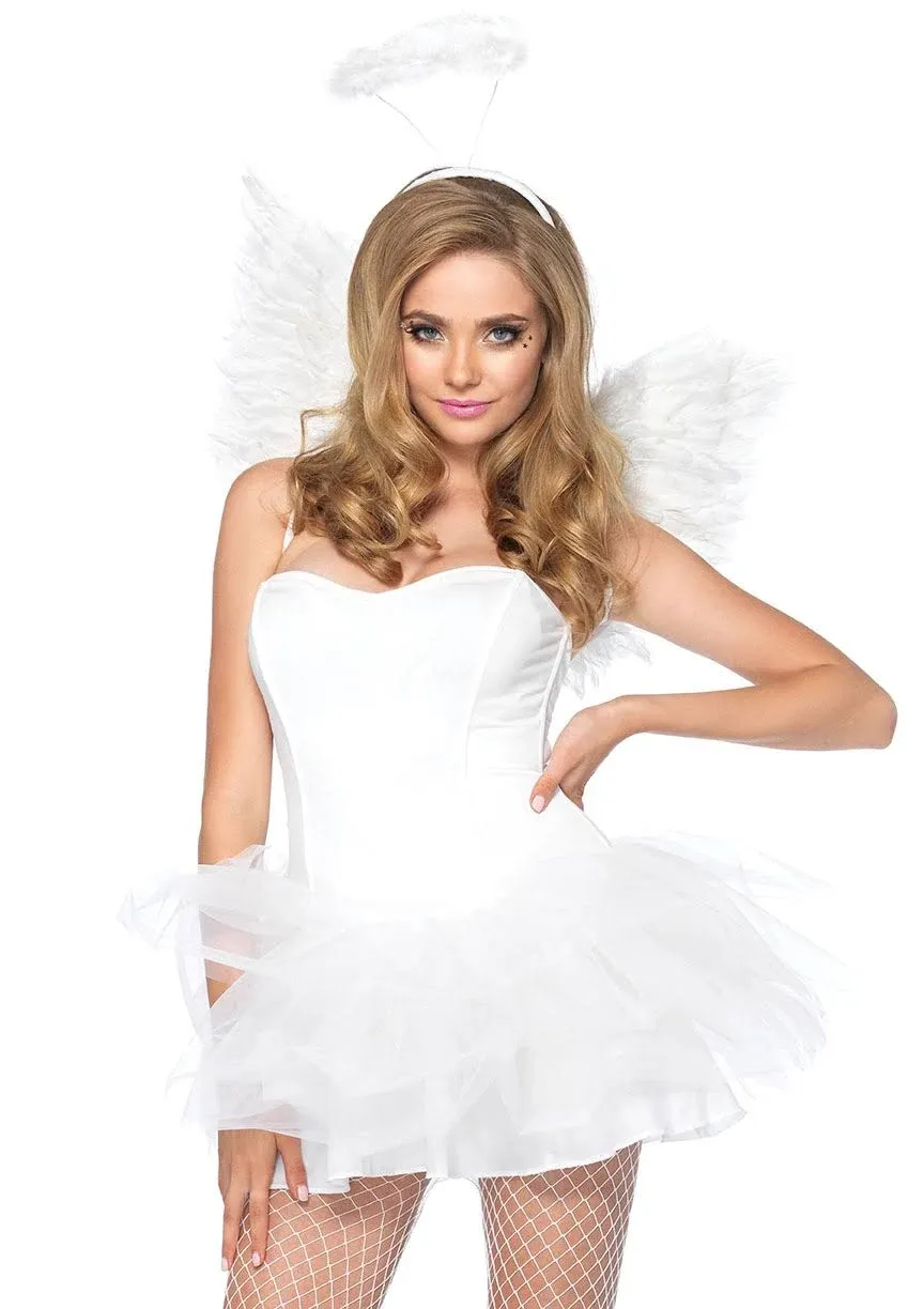 Leg Avenue Women's 2-Piece Angel Costume Accessory Kit, White, One Size