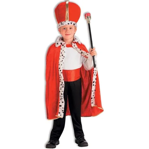 King Red Robe and Crown Set for Kids Halloween Costume