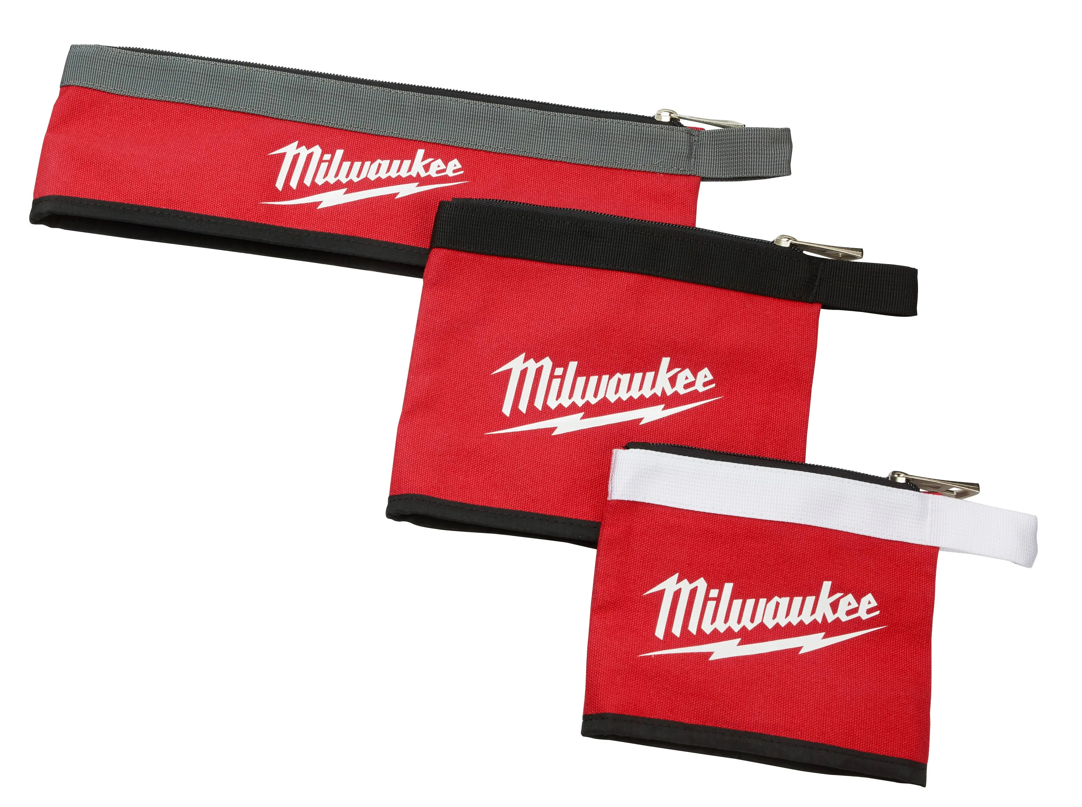 Milwaukee 0.25 in. W X 8 in. H Canvas Multi-Size Zippered Bag Assortment 1 pocket Red 3 pc