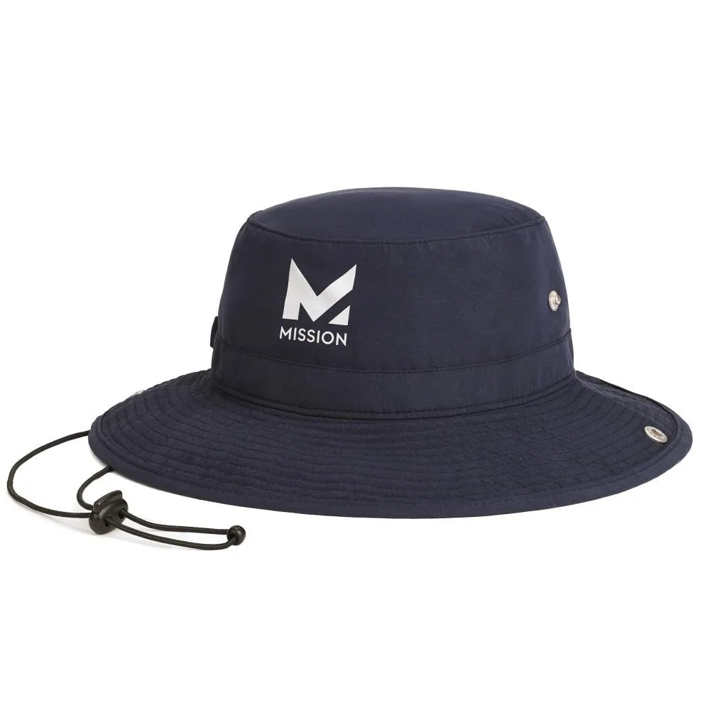 Mission Adult Unisex Navy Polyester Wide-brim Hat in Blue | 109192