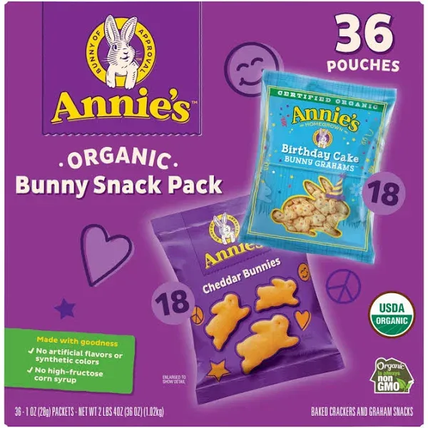 Annie's Organic Bunny Grahams Variety Pack