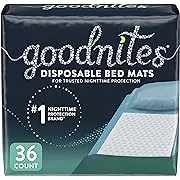 Goodnites Disposable Bed Pads for Bedwetting, 9 Ct (Select for More Options)