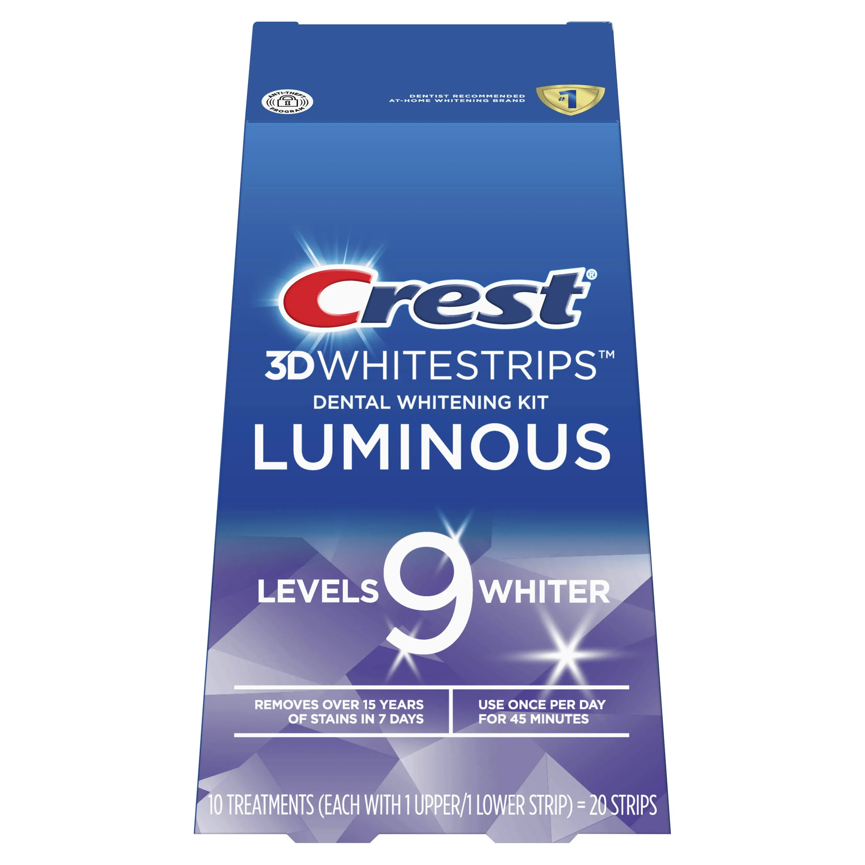 Crest 3D Whitestrips Luminous Levels 9 Whiter Teeth Whitening Kit