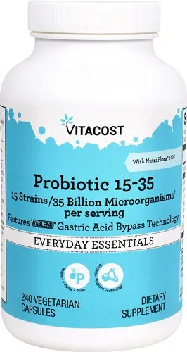 Vitacost Probiotic 15-35 - 35 Billion CFU - 240 Vegetarian Capsules - BB 2/2026