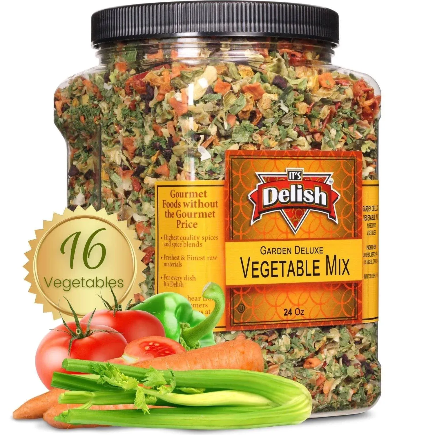 Garden Deluxe Vegetable Soup Mix by It’s Delish, 24 oz Jumbo Container