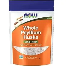 NOW Supplements, Whole Psyllium Husks, Non-GMO Project Verified, Soluble Fiber, 16-OunceNOW Supplements, Whole Psyllium Husks, Non-GMO P…