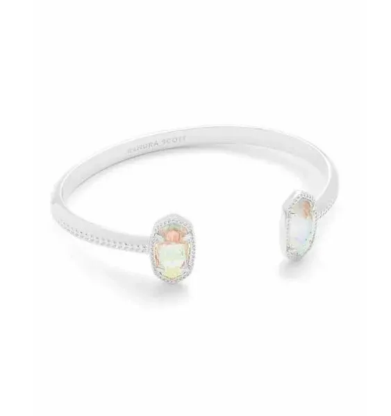 Kendra Scott Elton Silver Cuff Bracelet in Dichroic Glass