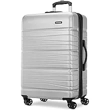 Samsonite Evolve Se Hardside Expandable Luggage with Double Wheels, Slate Blue, Medium Spinner