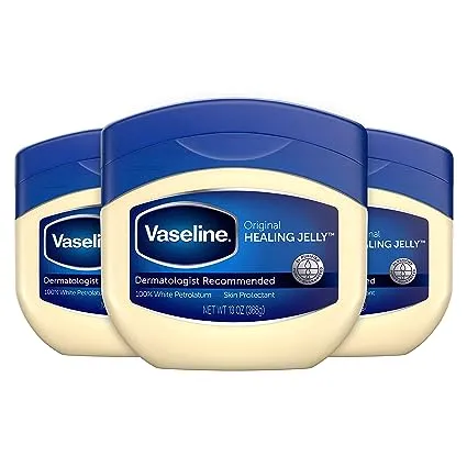 Vaseline Petroleum Jelly Original 3 Count Provides Dry Skin Relief And Protects Minor Cuts Dermatologist Recommended And Locks In Moisture 13oz