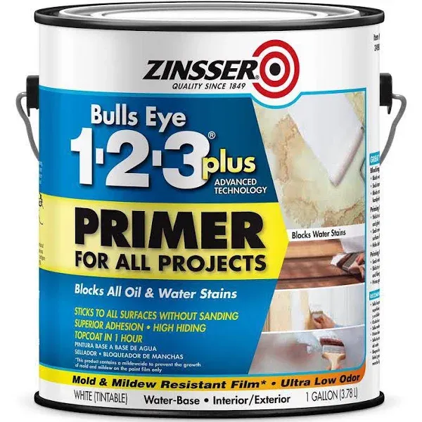 Zinsser BullsEye 1-2-3 Plus Primer - 1 gal bucket