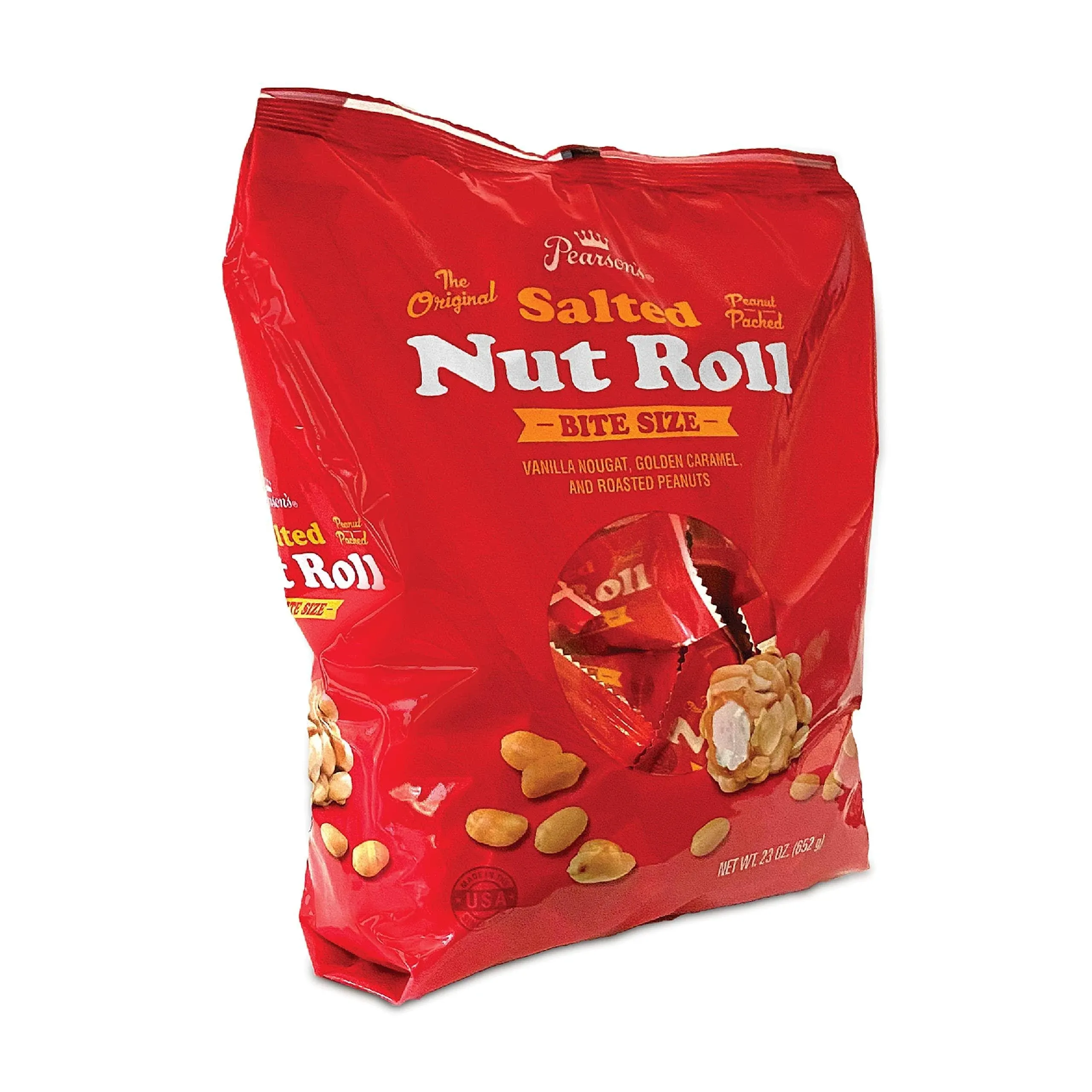 Pearsons Nut Roll, Salted, Bite Size - 23 oz