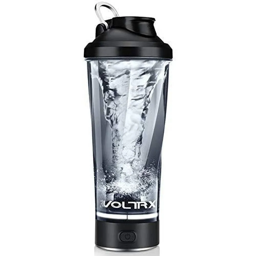 VOLTRX Protein Shaker Bottle Electric Rechargeable Vortex Black 24oz/700ml