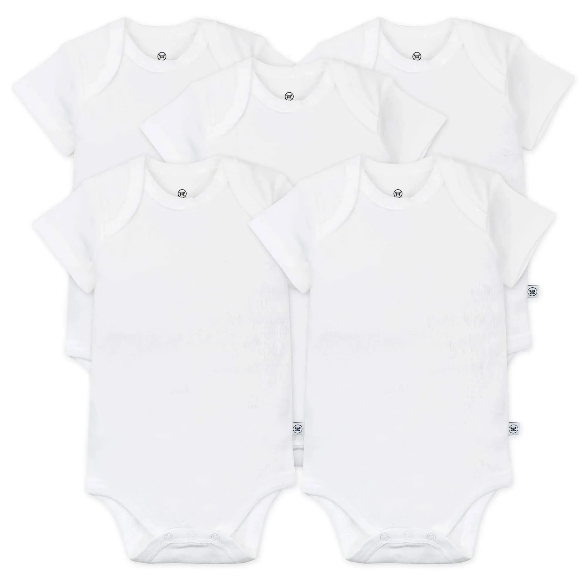 Honest Baby Clothing 5-Pack Organic Cotton Short Sleeve Bodysuits