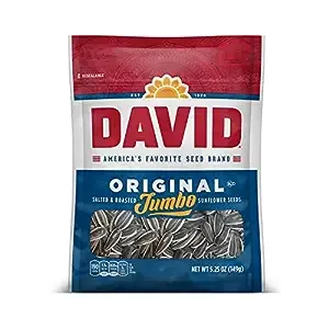 David Jumbo Seeds Original, 5.25 oz Resealable Bag, 12/Carton